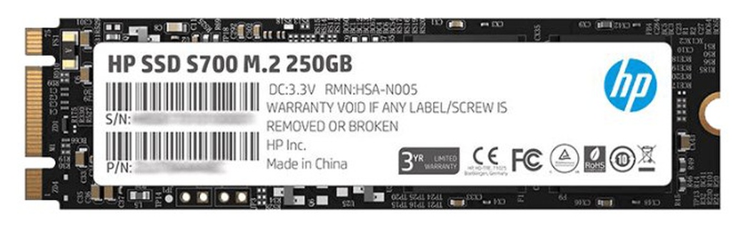 Твердотельный накопитель HP S700, M.2 (80 мм) SATA III, 3D NAND TLC, 250 Гб фото