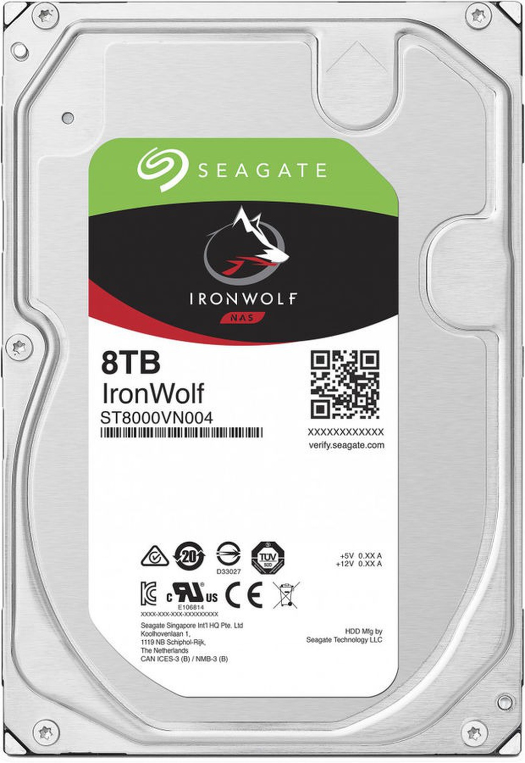 Жесткий диск SEAGATE IronWolf SATA 3.5" 8TB 7200RPM 6GB/S 256MB ST8000VN004 фото