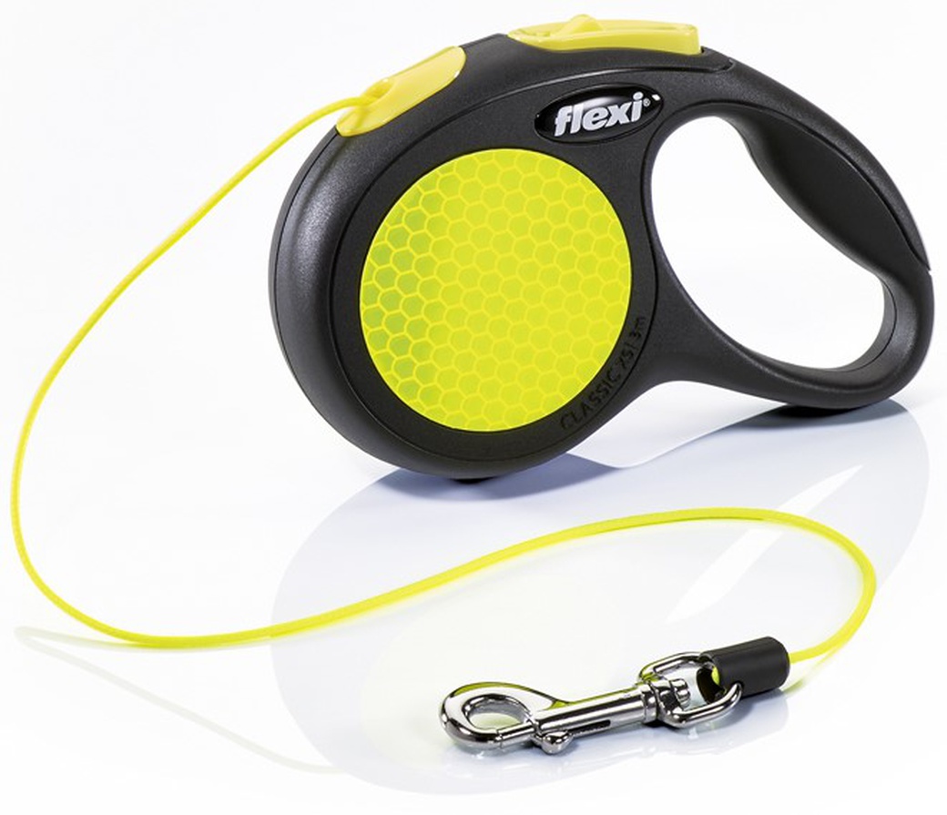 Поводок-рулетка Flexi New Neon трос XS 3м 8 кг фото