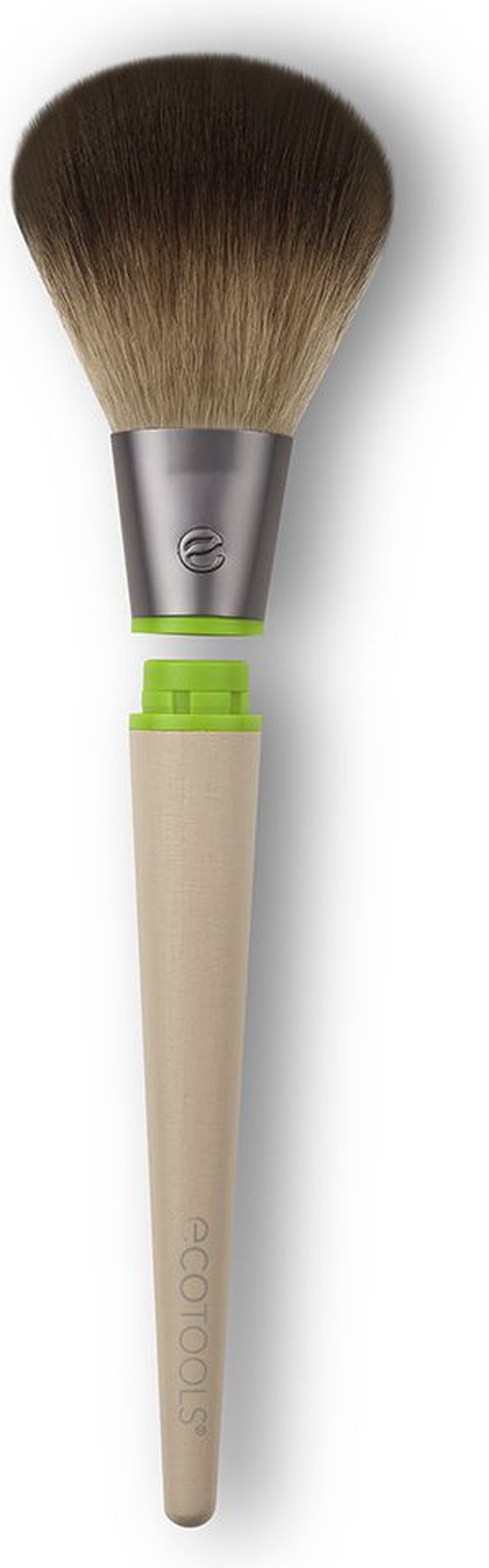 Кисть для пудры (сменная насадка и ручка) EcoTools Interchangeables Tapered Powder, бежевый/зеленый фото
