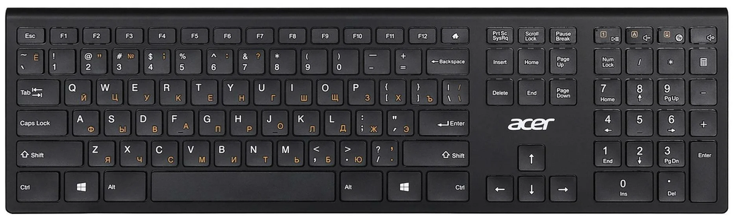 Беспроводная клавиатура Acer OKR020, черный фото
