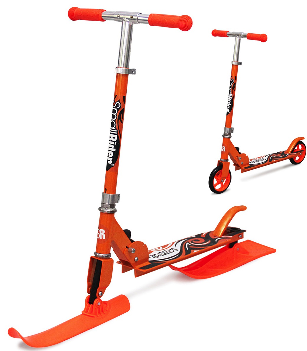 Small Rider Combo Runner 145 (оранжевый) - Самокат-снегокат с лыжами и колесами фото