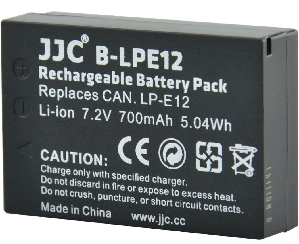 Аккумулятор JJC B-LPE12 (B-LPE12 для EOS 100D, Rebel SL1, EOS M, EOS M2, EOS M10, EOS M100, PowerShot SX70 HS) фото