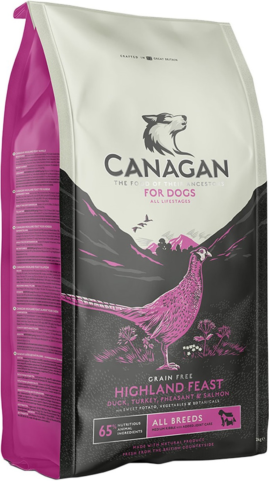 Корм для собак всех пород беззерновой Canagan GF Highland Feast, утка и фазан, 2 кг фото
