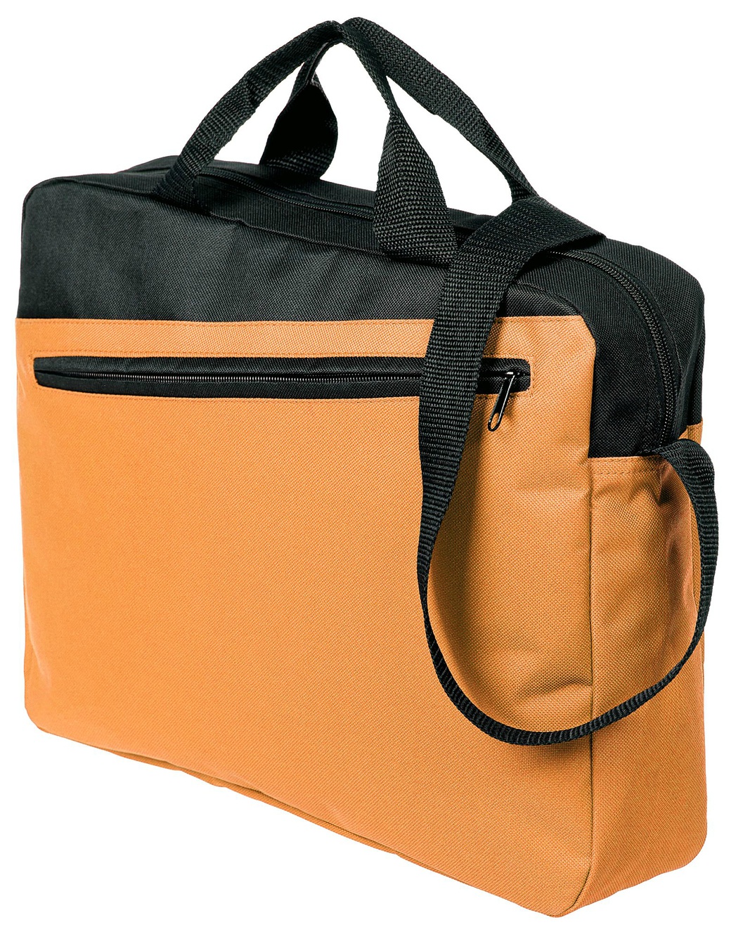 Конференц-сумка Unit Diagonal, оранжево-черная фото