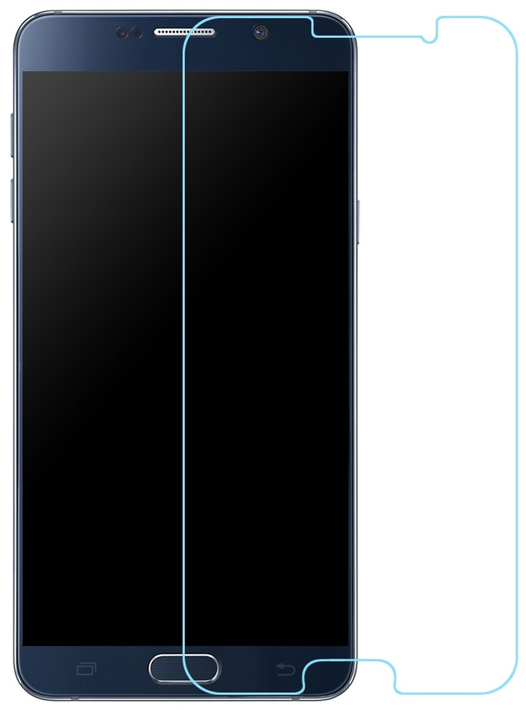 Ультратонкое защитное стекло 2.5D для Samsung Note 5, закаленное, 9H, 2 шт. фото