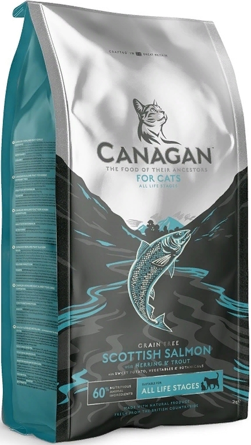 Корм для кошек беззерновой Canagan GF Scottish Salmon, лосось, 4 кг фото
