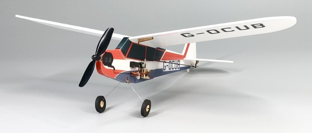 Самолет J3-Cub MinimumRC Bankyard Flyer с мотором и сервоприводом Kit фото