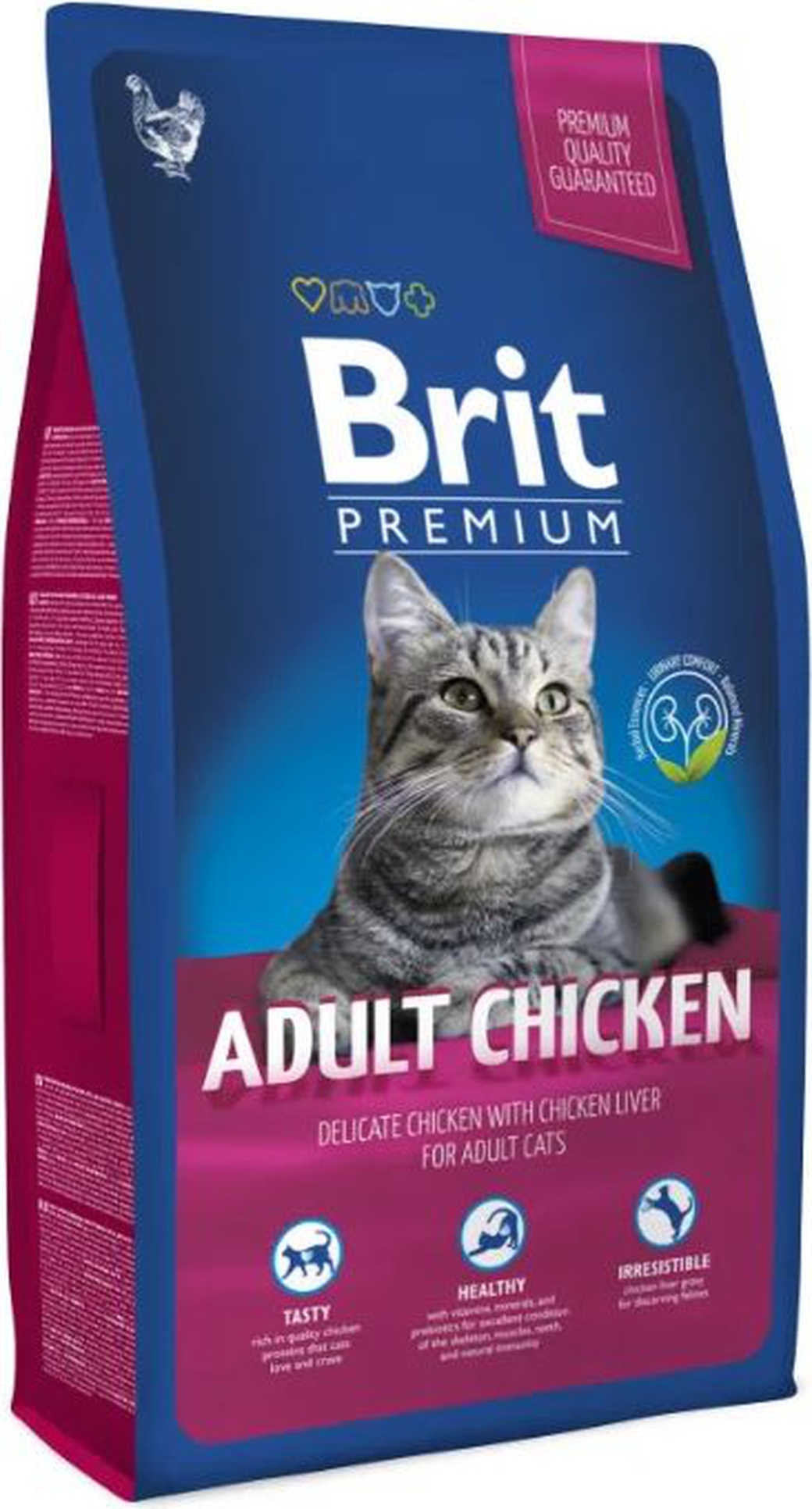 Корм для кошек Brit Premium, курица с куриной печенью, 8 кг фото