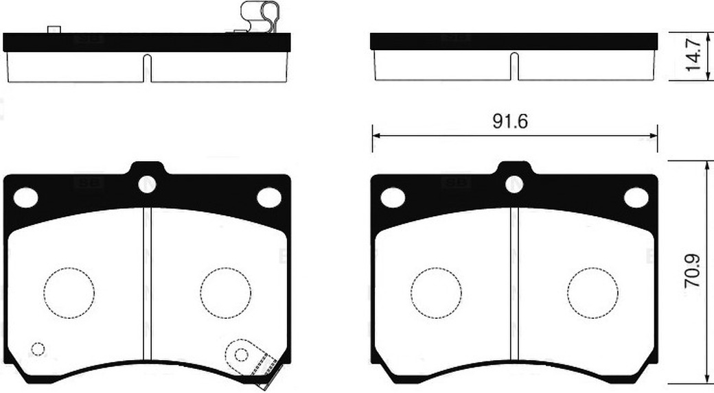 Колодки тормозные передние SANGSIN BRAKE SP1216 для MAZDA 323/MX-3 1.6-1.8 89-04 фото