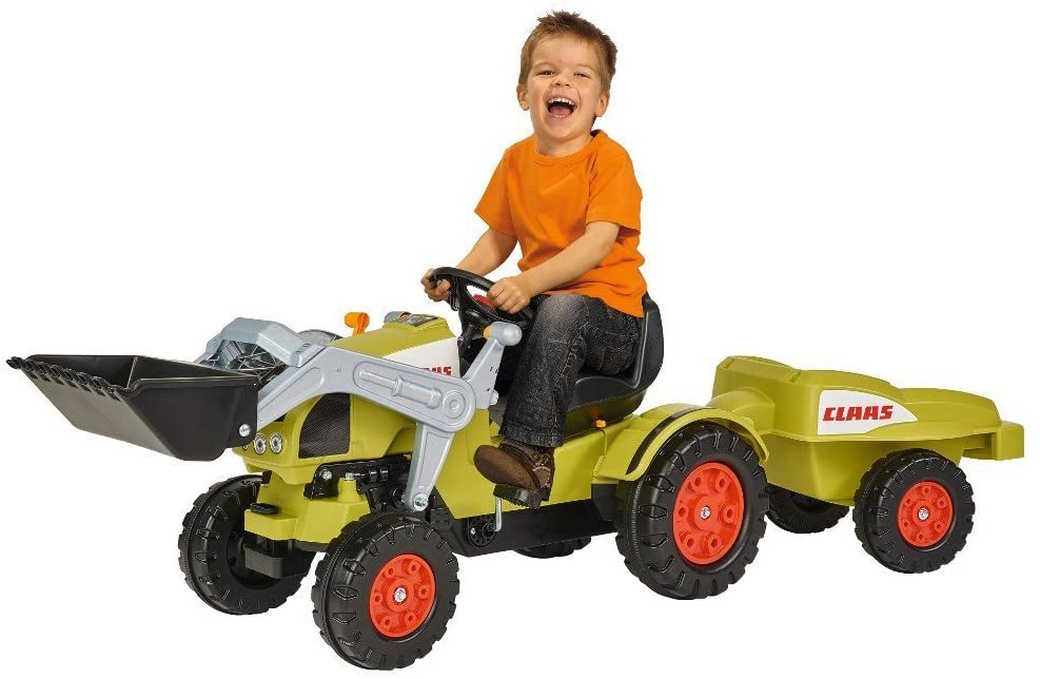 Детский педальный трактор погрузчик с прицепом Claas 800056553 фото