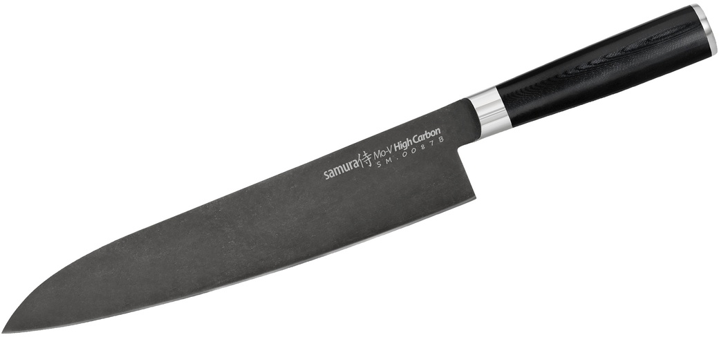 Нож кухонный Samura Mo-V Stonewash SM-0087B/K Гранд Шеф, 240 мм фото