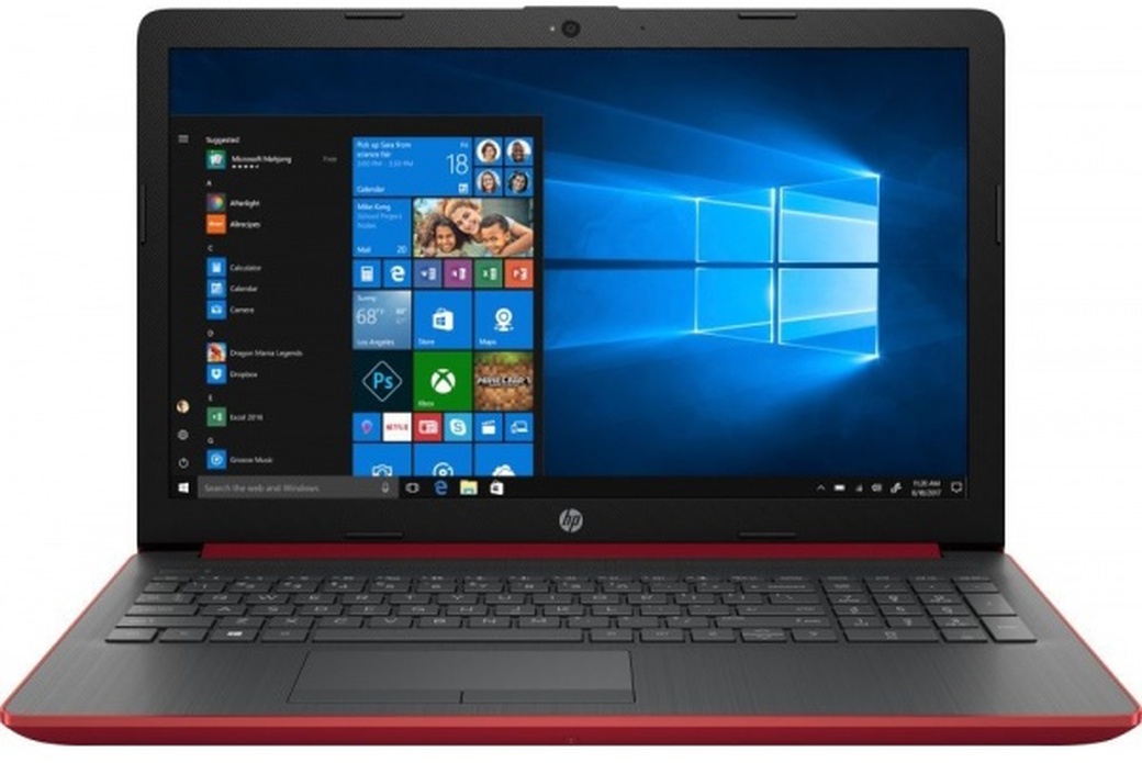 Ноутбук HP 15-da0100ur <4JY21EA> i3-7020U (2.3)/8Gb/1Tb/15.6"HD AG/NV GeForce MX110 2GB/No ODD/Cam HD/Win10 (красный) фото