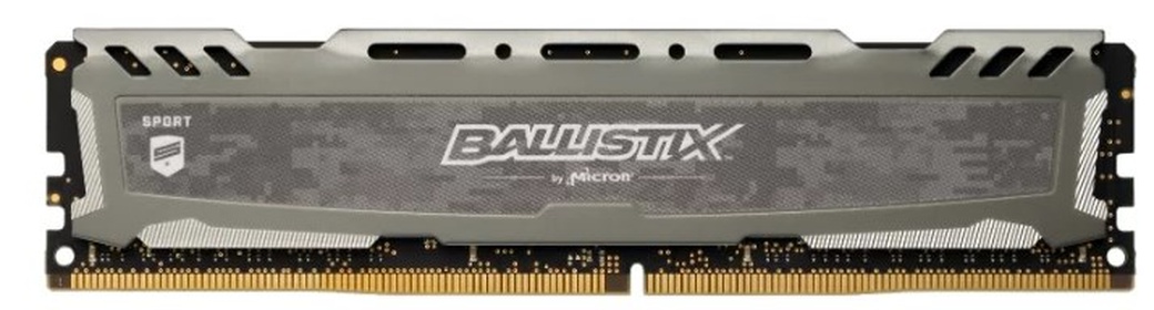 Память оперативная DDR4 4GB Crucial DDR4 2400 MT/s (PC4-19200) CL16 SR x8 Unbuffered DIMM 288pin Ballistix Sport LT Grey фото