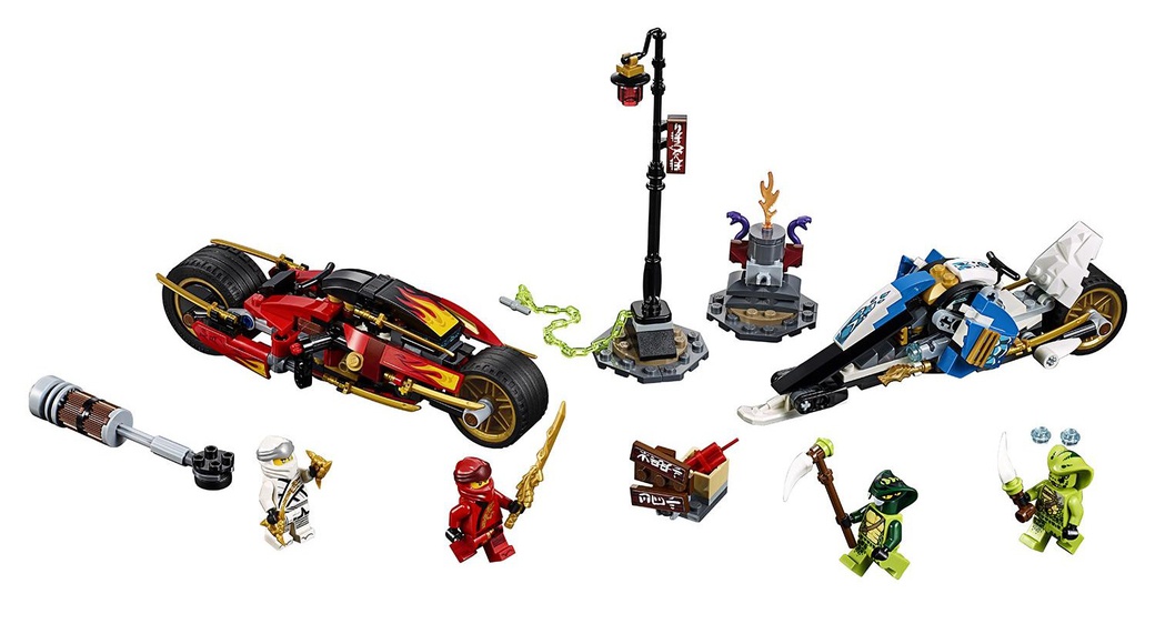 Lego Ninjago Мотоцикл-клинок Кая и снегоход Зейна конструктор 70667 фото