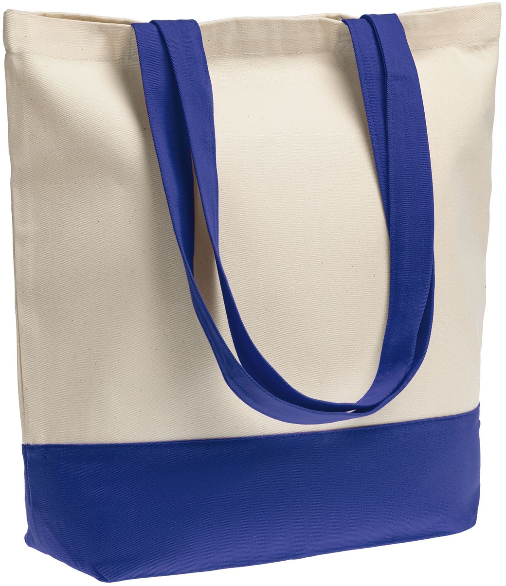 Холщовая сумка Shopaholic, ярко-синяя фото