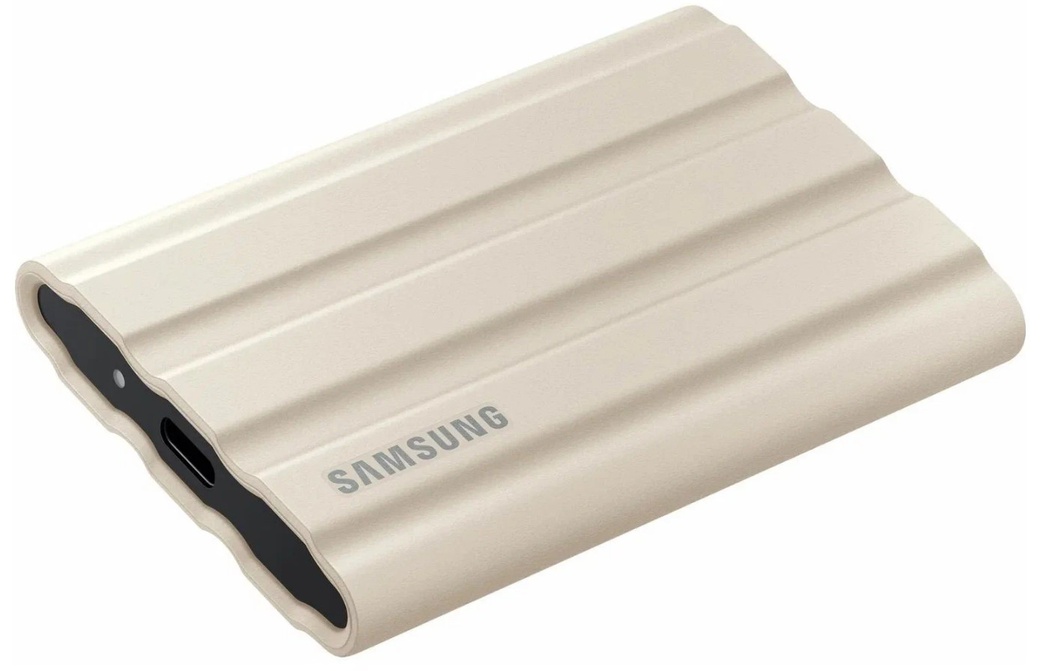 Внешний SSD Samsung T7 Shield 1Tb, бежевый (MU-PE1T0K/WW) фото