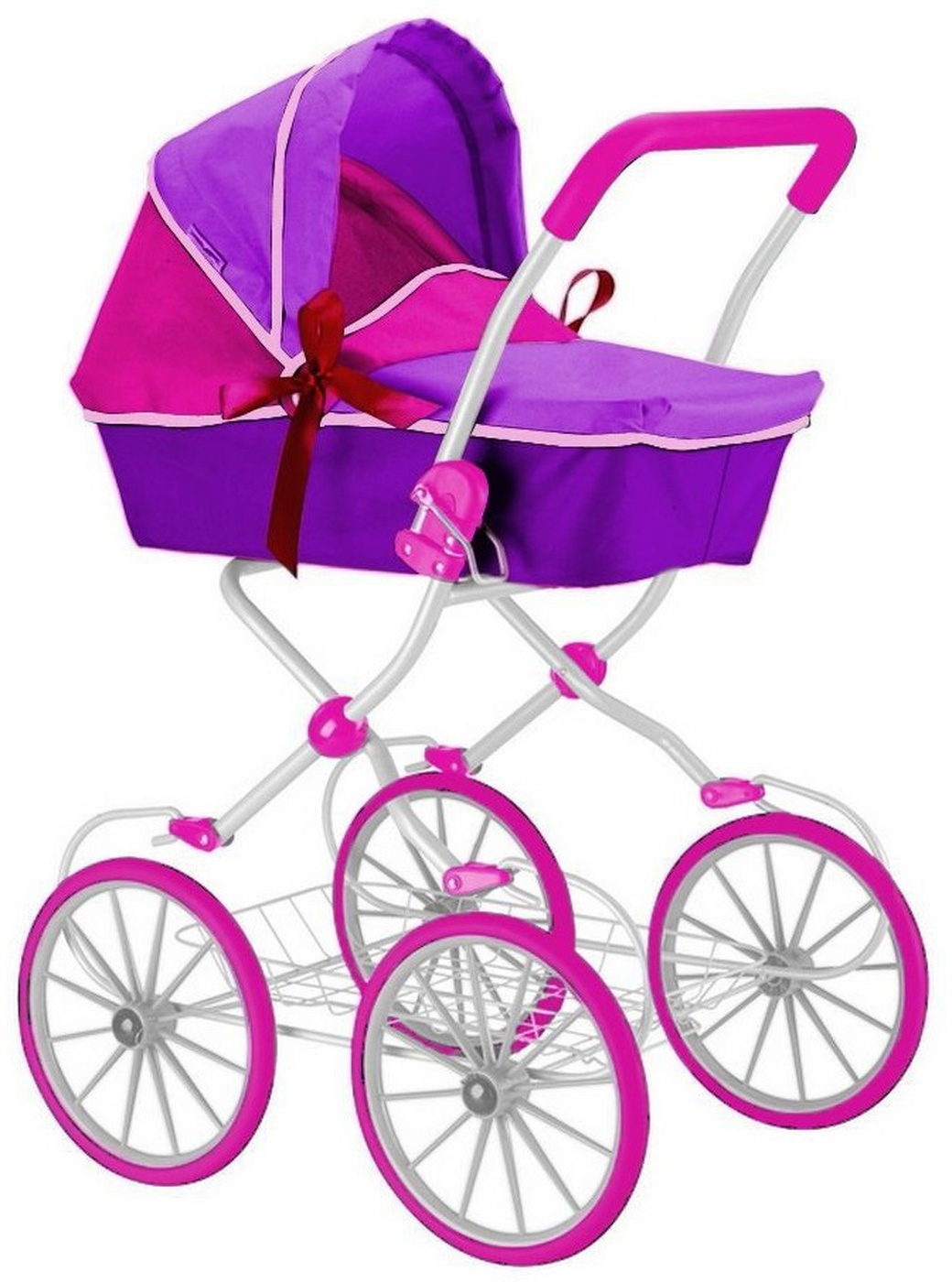 RT Кукольная коляска цвет фиолетовый-фуксия фото