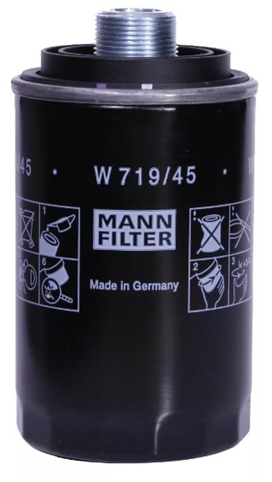 Фильтр масляный MANN W719/45 для VAG+Skoda 2004-> mot.1.8TFSI/2.0TFSI фото