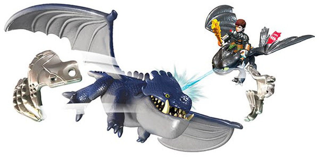Dragons Беззубик и ИкКинг против дракона в доспехах игровой набор фото