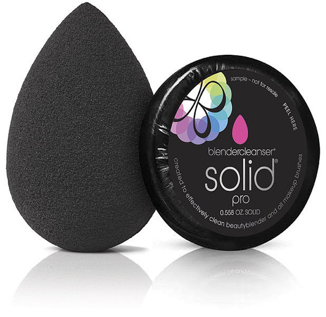 Спонж beautyblender pro и мини мыло для очистки pro solid blendercleanser, черный фото