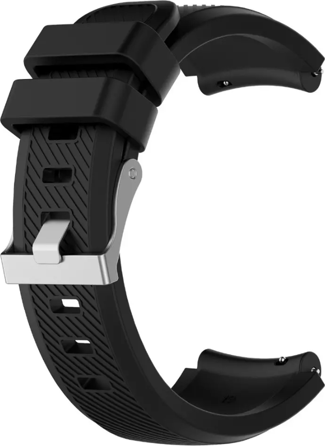Силиконовый ремешок для часов Amazfit GTR 47mm, рельефный, черный фото