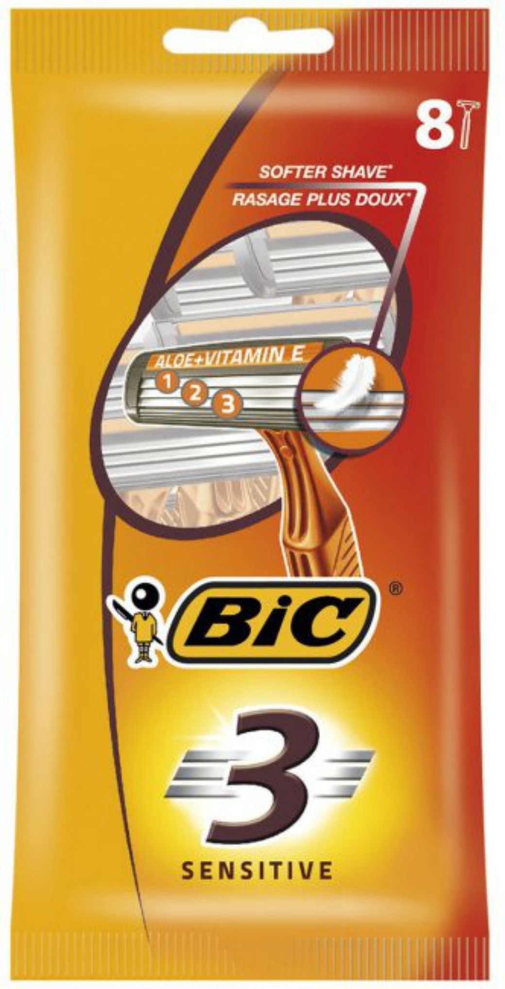 Бритва BIC 3 для чувствительной кожи, упаковка 8 шт. фото