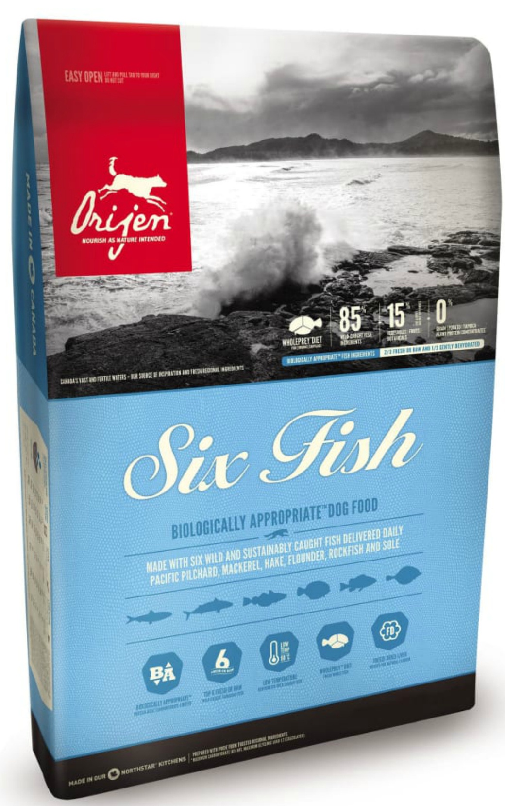 Корм для собак всех пород Origen Six Fish, 6 видов тихоокеанской рыбы, 11,4 кг фото
