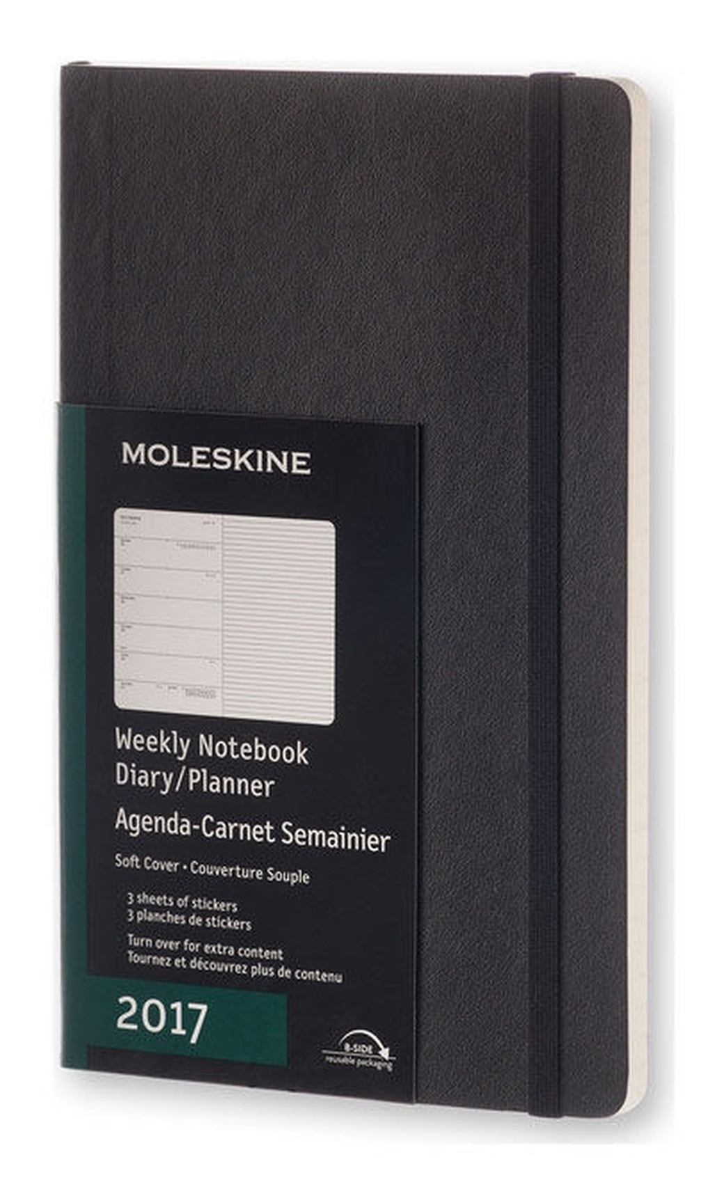 Еженедельник Moleskine Classic Wknt Large Soft, цвет черный фото