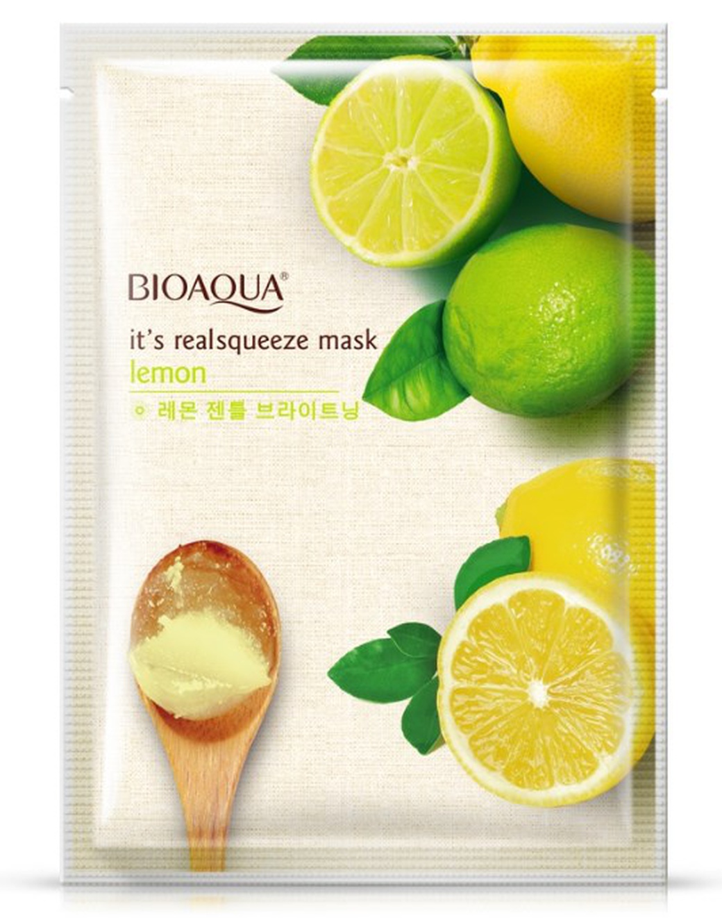 Питательная тканевая маска для лица Bioaqua с экстрактом лимона фото