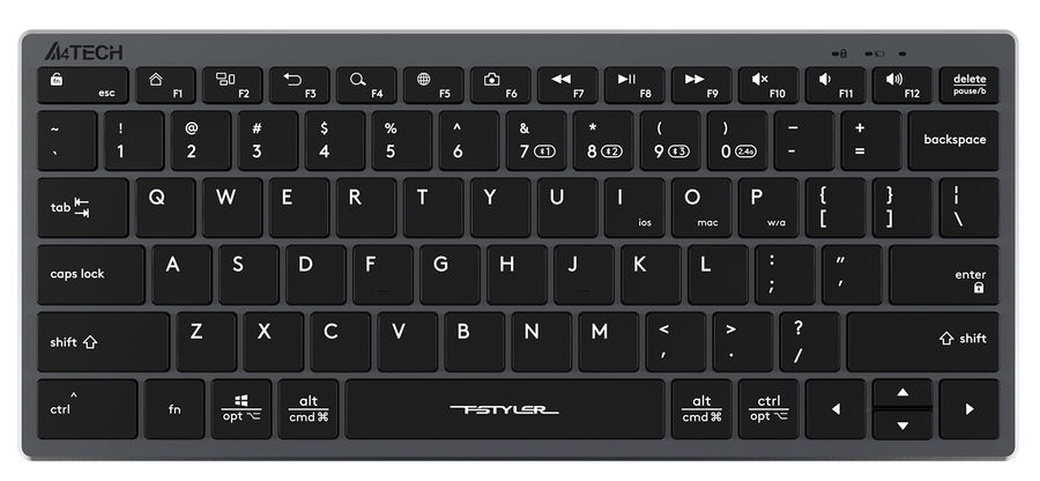 Беспроводная клавиатура A4Tech Fstyler FBX51C, серый фото