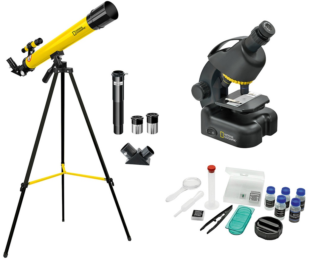 Набор Bresser National Geographic: телескоп 45/600 AZ и микроскоп 40–460x фото