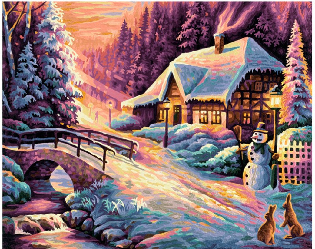 Schipper Раскраска по номерам Зима фото