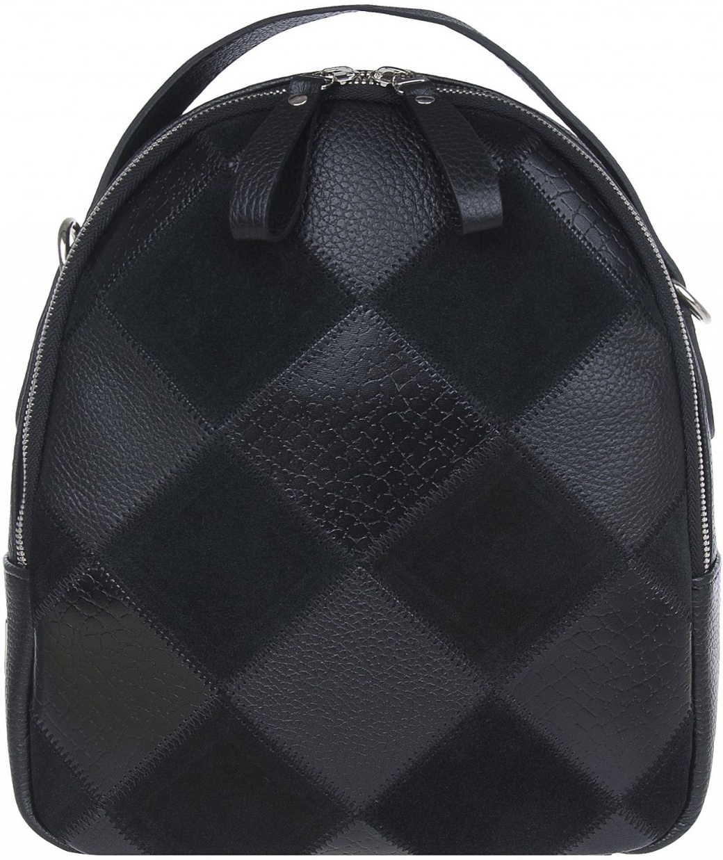 Рюкзак женский 1-4502к-100 замша, черный фото