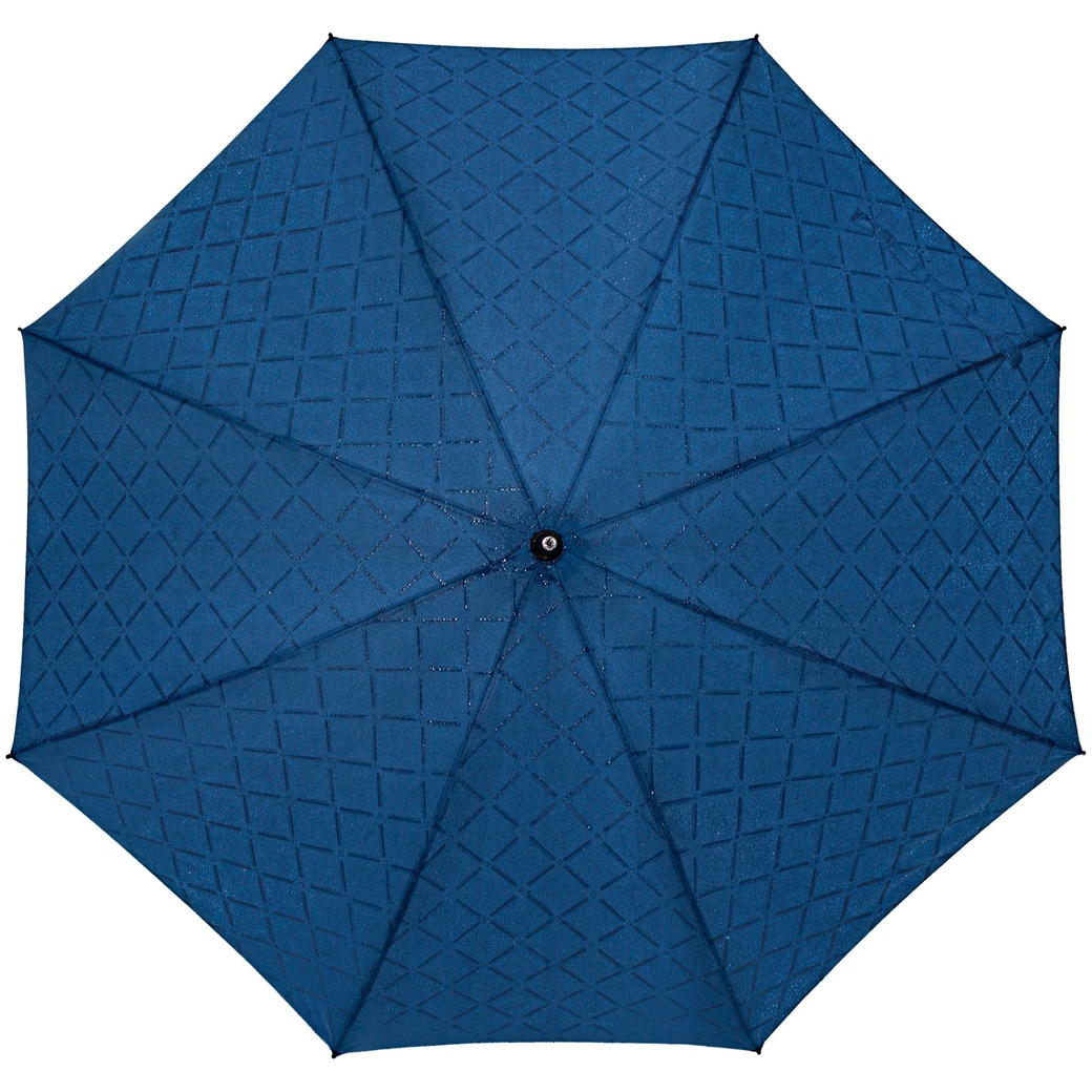 Зонт-трость Magic с проявляющимся рисунком в клетку, темно-синий фото