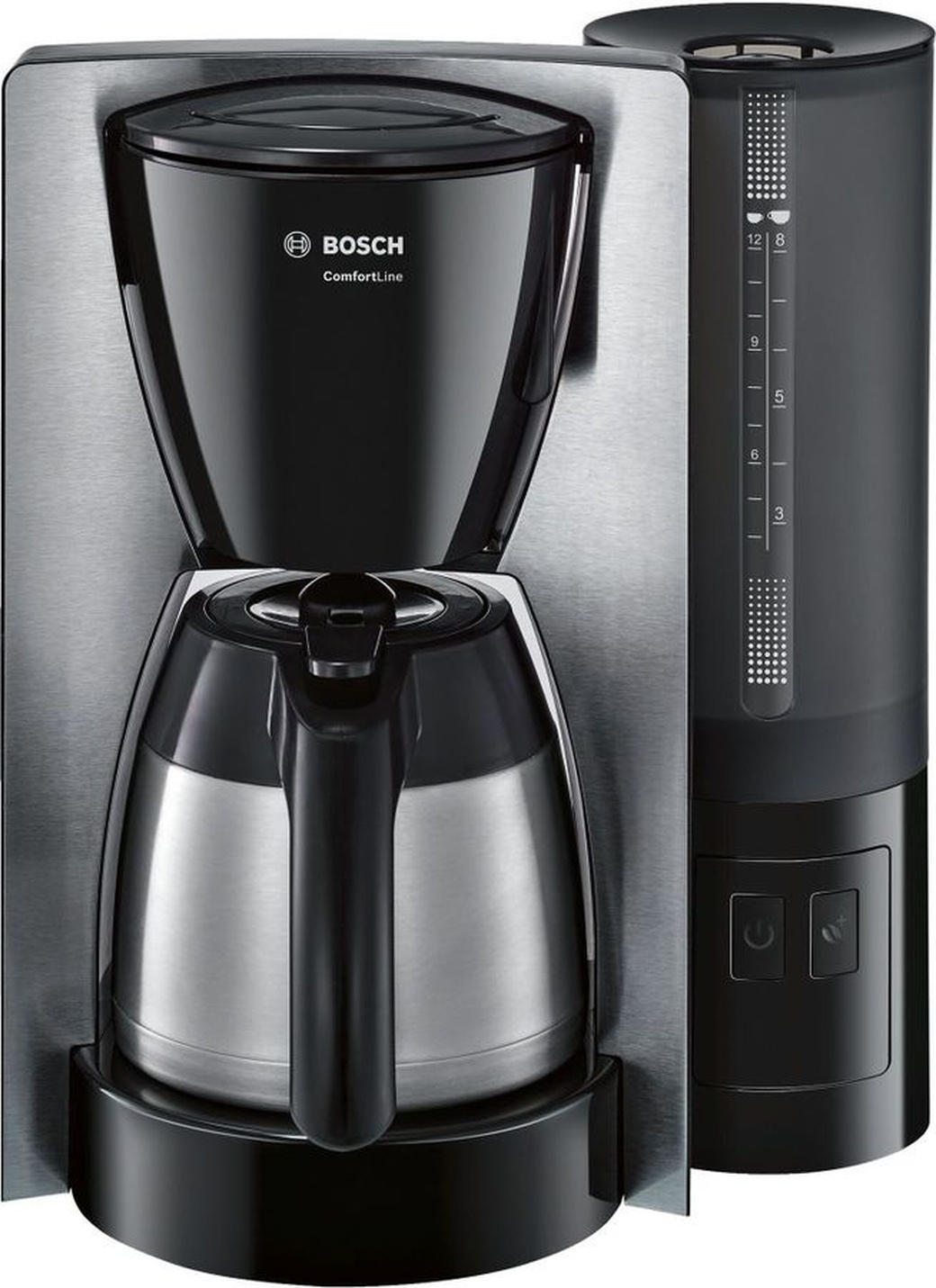 Кофеварка капельная Bosch TKA6A683 1200Вт нержавеющая сталь/черный фото