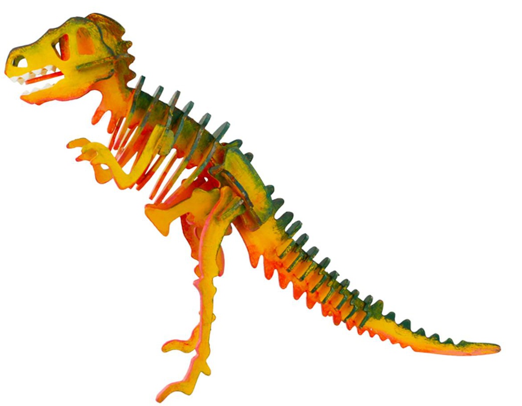 Деревянный конструктор-раскраска Robotime динозавр T-Rex фото