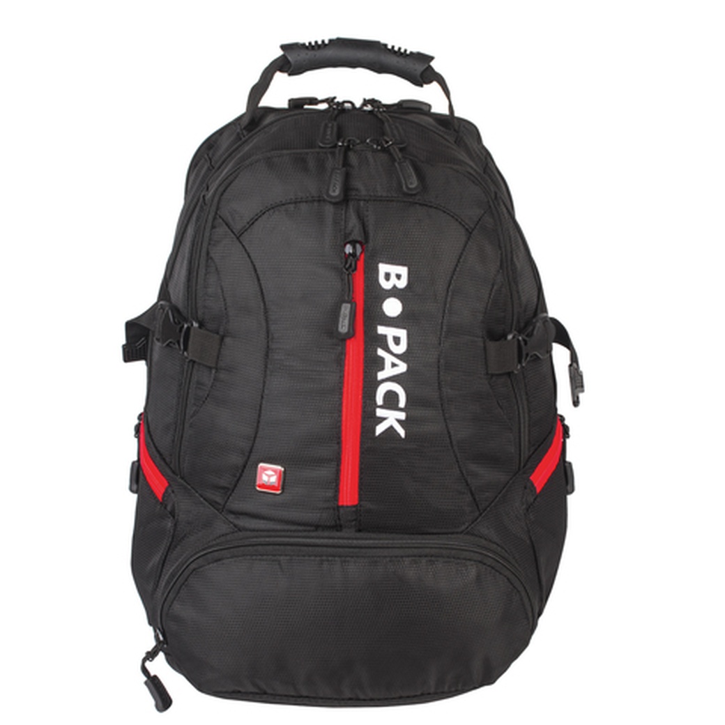 Рюкзак B-PACK S-03 (БИ-ПАК) универсальный, с отд. для ноутбука, увел.объем, черный 46х32х26см фото