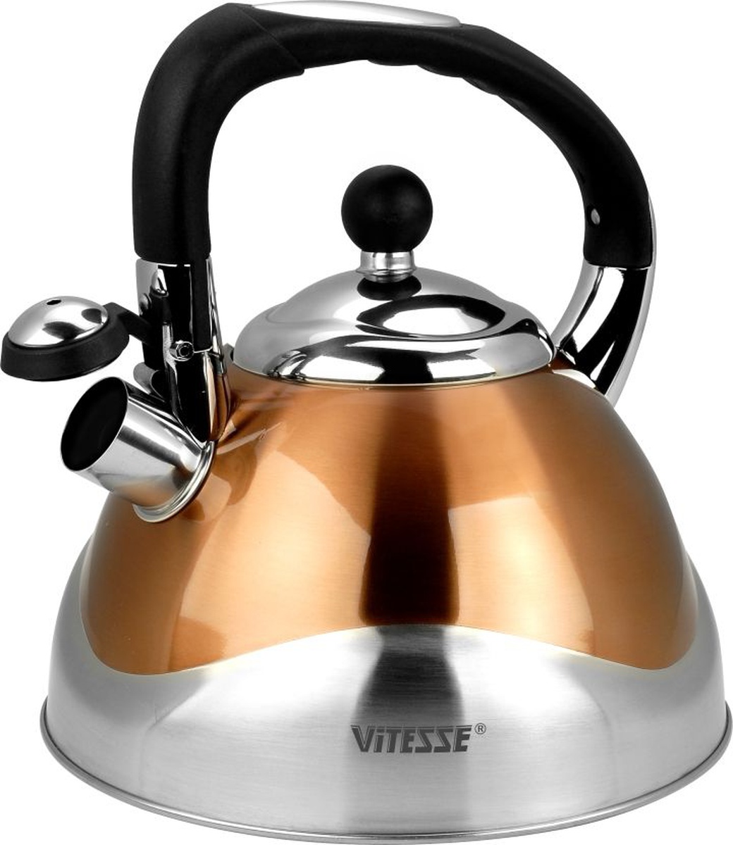 Чайник со свистком Vitesse VS-1120 Bronze 3л фото