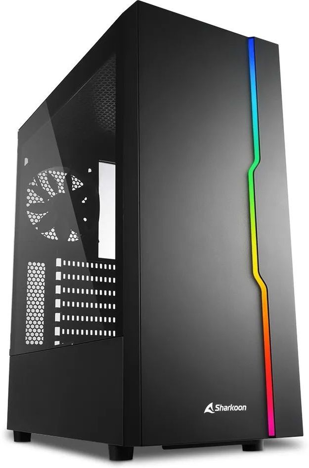 Компьютерный корпус Sharkoon Slider RGB led, черный фото