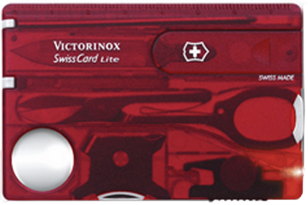 Швейцарская карточка Victorinox SwissCard Lite, красная 0.7300.T фото