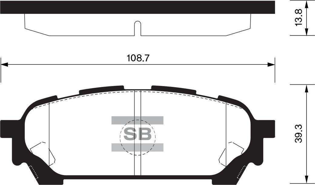 Колодки тормозные задние SANGSIN BRAKE SP1532 для SUBARU Forester (SG) 02>/Impreza (GD,GG) 00> фото
