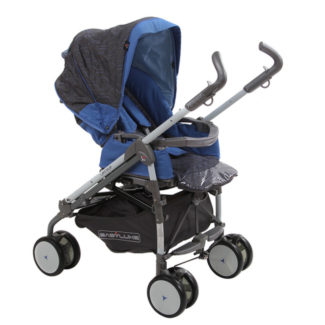 BabyLux Carita 205S (8 колес) - прогулочная коляска Led blue голубая фото