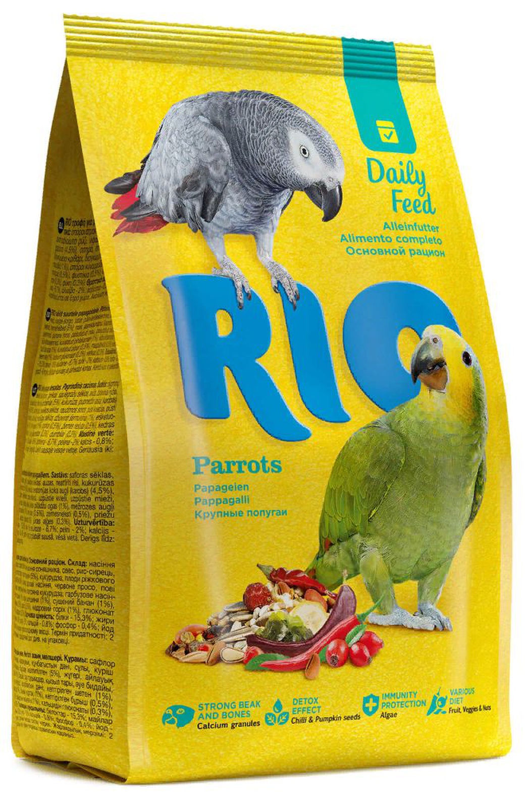 Корм для крупных попугаев основной RIO, 500 г фото