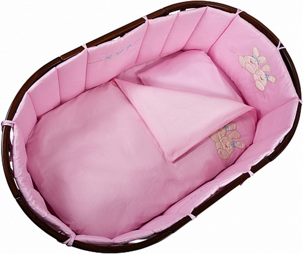 Комплект в кроватку Nuovita "Leprotti", 6 предметов розовый фото