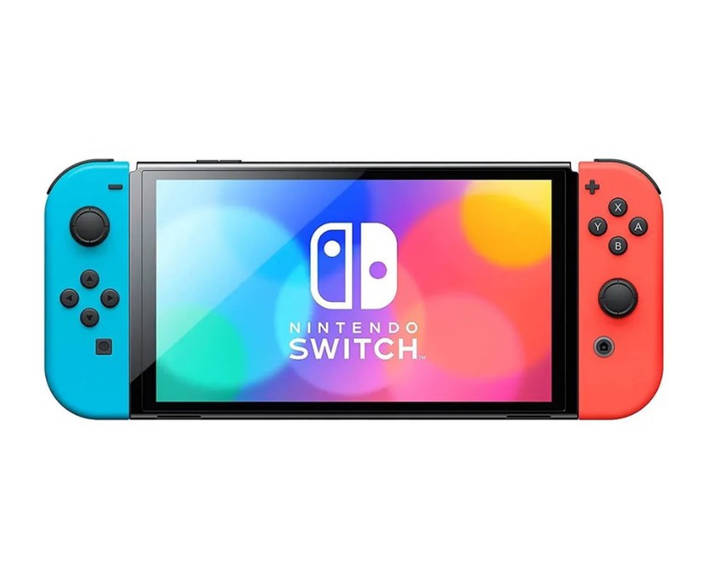 Игровая приставка Nintendo Switch Oled 64Gb, неоновый синий/неоновый красный фото
