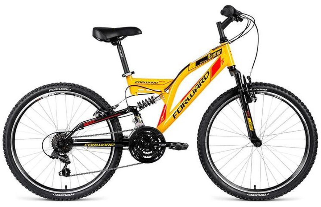 Велосипед 24" Forward Raptor 2.0 18 ск 17-18 г 14.5' Желтый/Черный/RBKW8SN4P003 фото