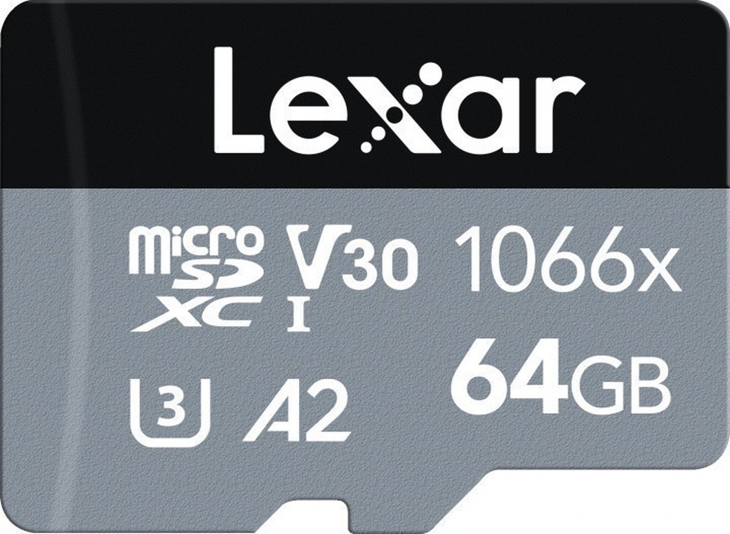 Карта памяти Lexar microSDXC Professional 1066x Class 10 UHS-I U3 (160/70MB/s) 64GB + ADP фото