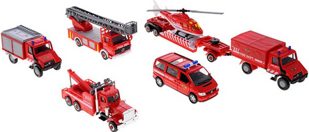 Welly Велли Игровой набор машин Пожарная служба 99610-6B фото