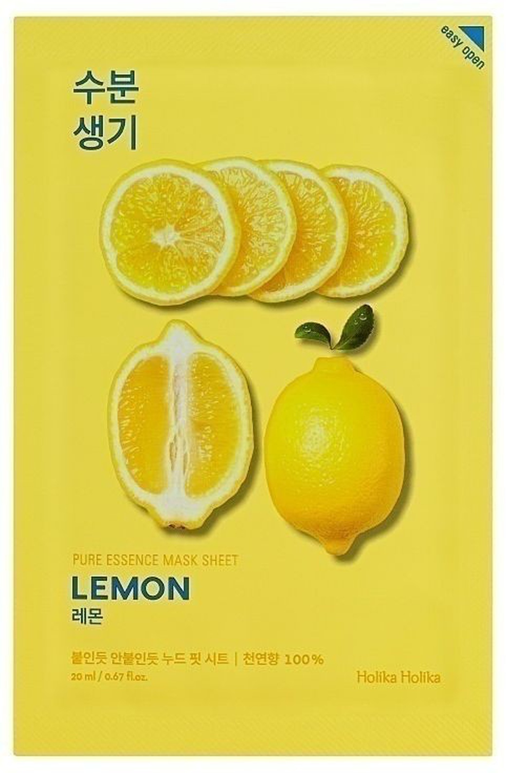 Holika Holika Тонизирующая тканевая маска Pure Essence, лимон, 20 мл фото